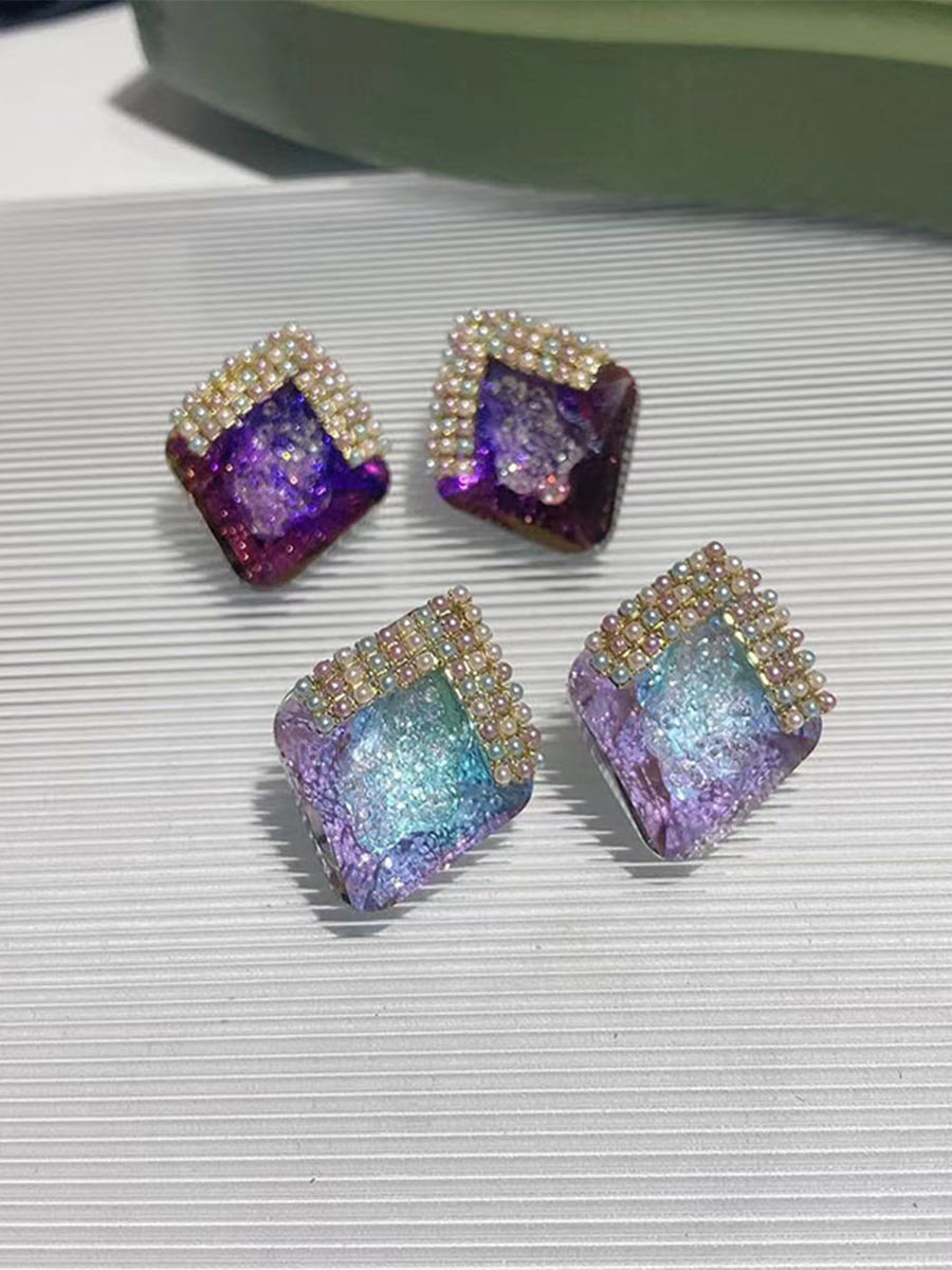 Colorful Gemstone Crystal Earrings｜Awaytr®