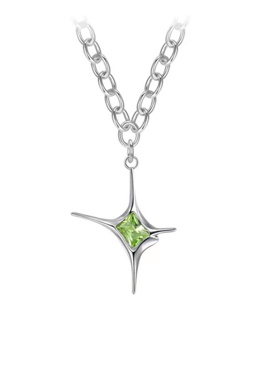 Emerald Irregular Star Necklace｜Awaytr®