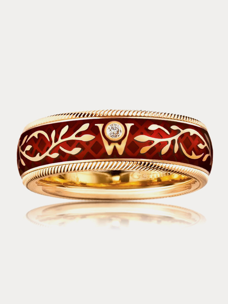 Vintage Red Twist Inlaid Zircon Ring｜Awaytr®