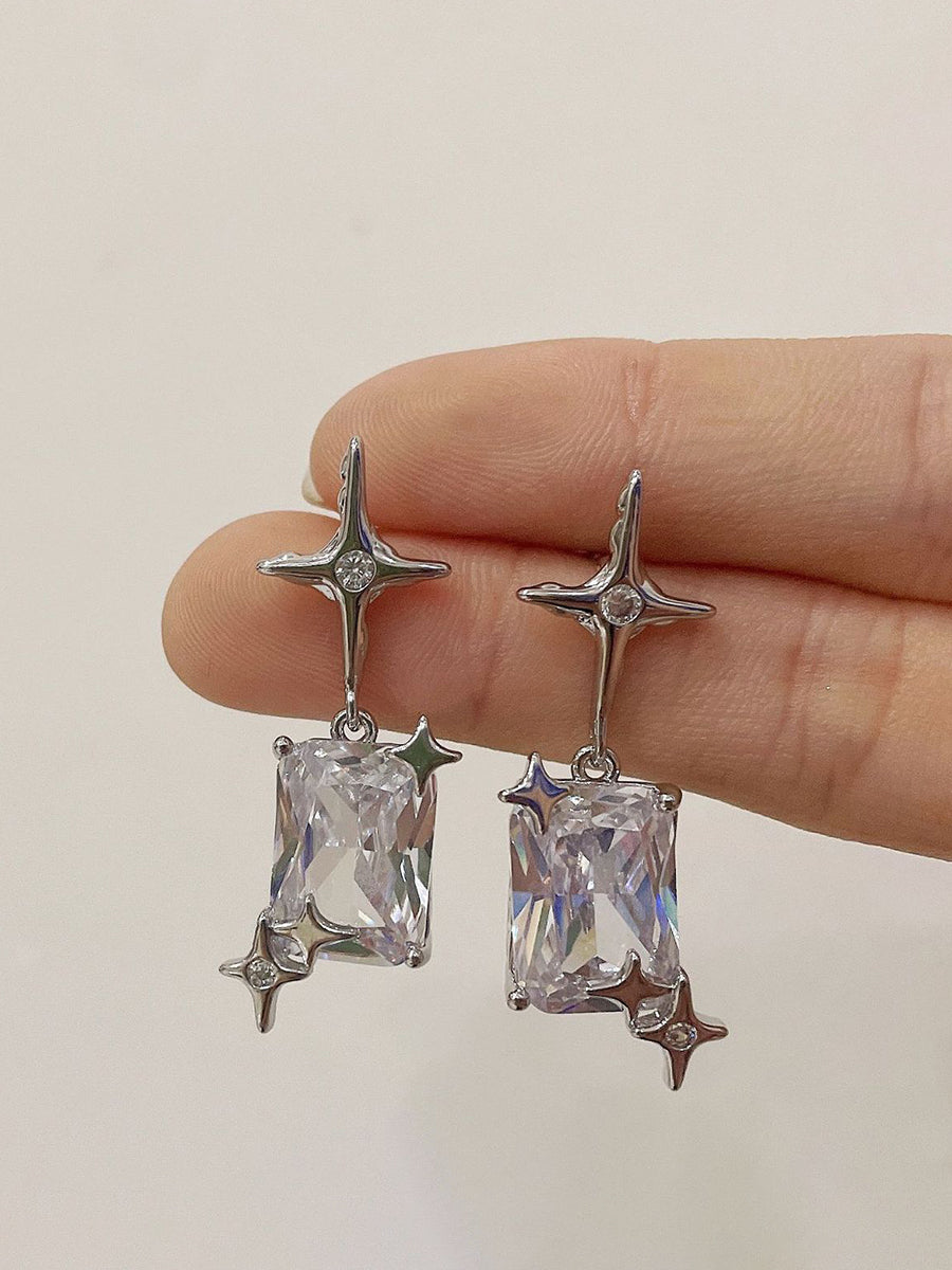 Vintage Silver Cross Star Earrings｜Awaytr®