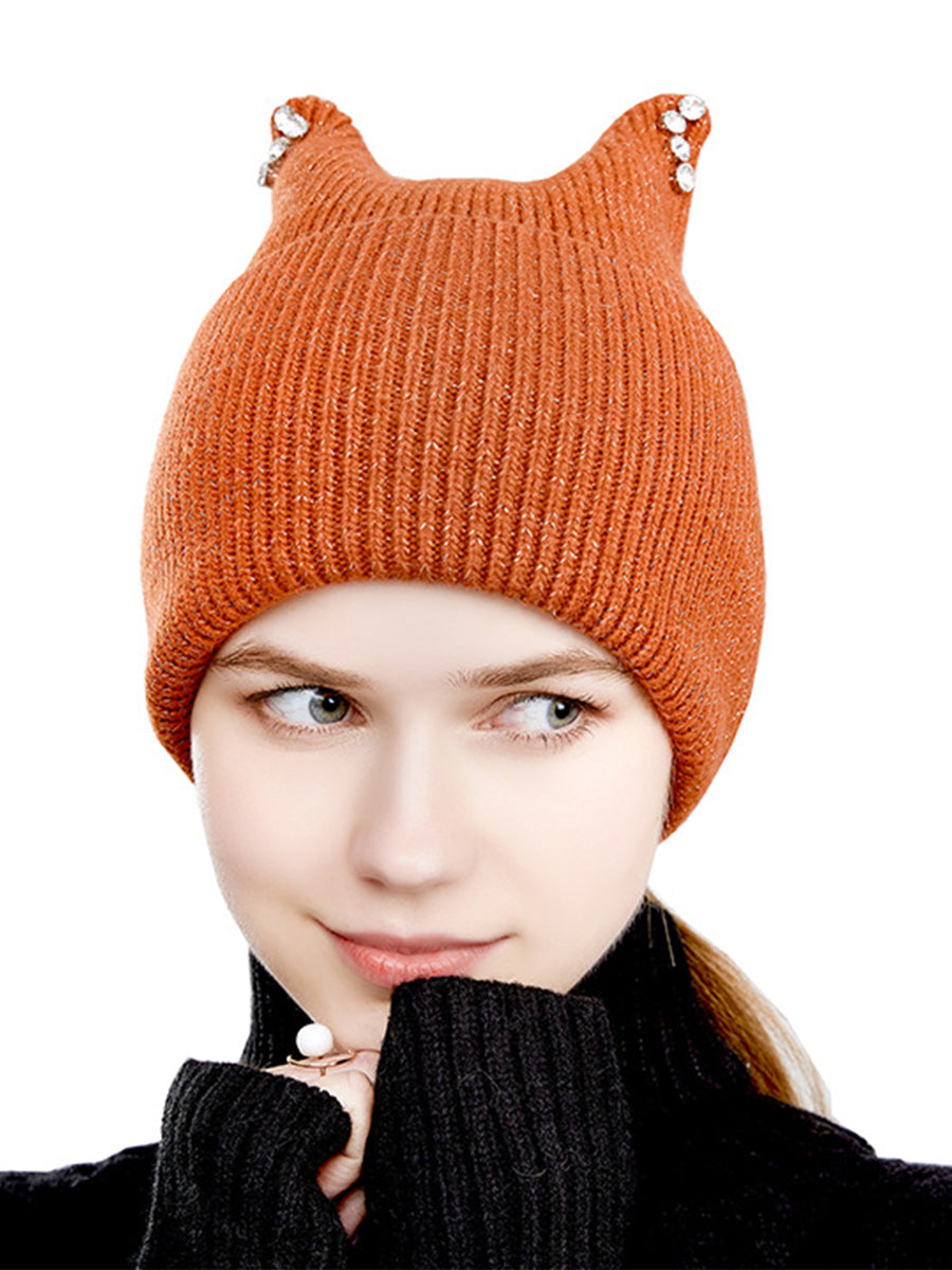 Autumn And Winter Knitted Diamond Hat｜Awaytr®