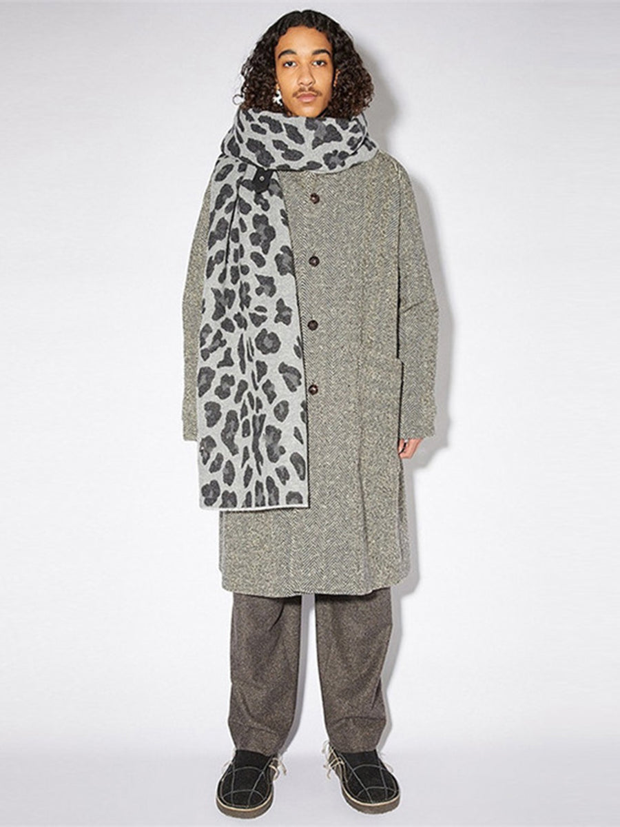 Cashmere Leopard Print Thermal Scarf｜Awaytr®