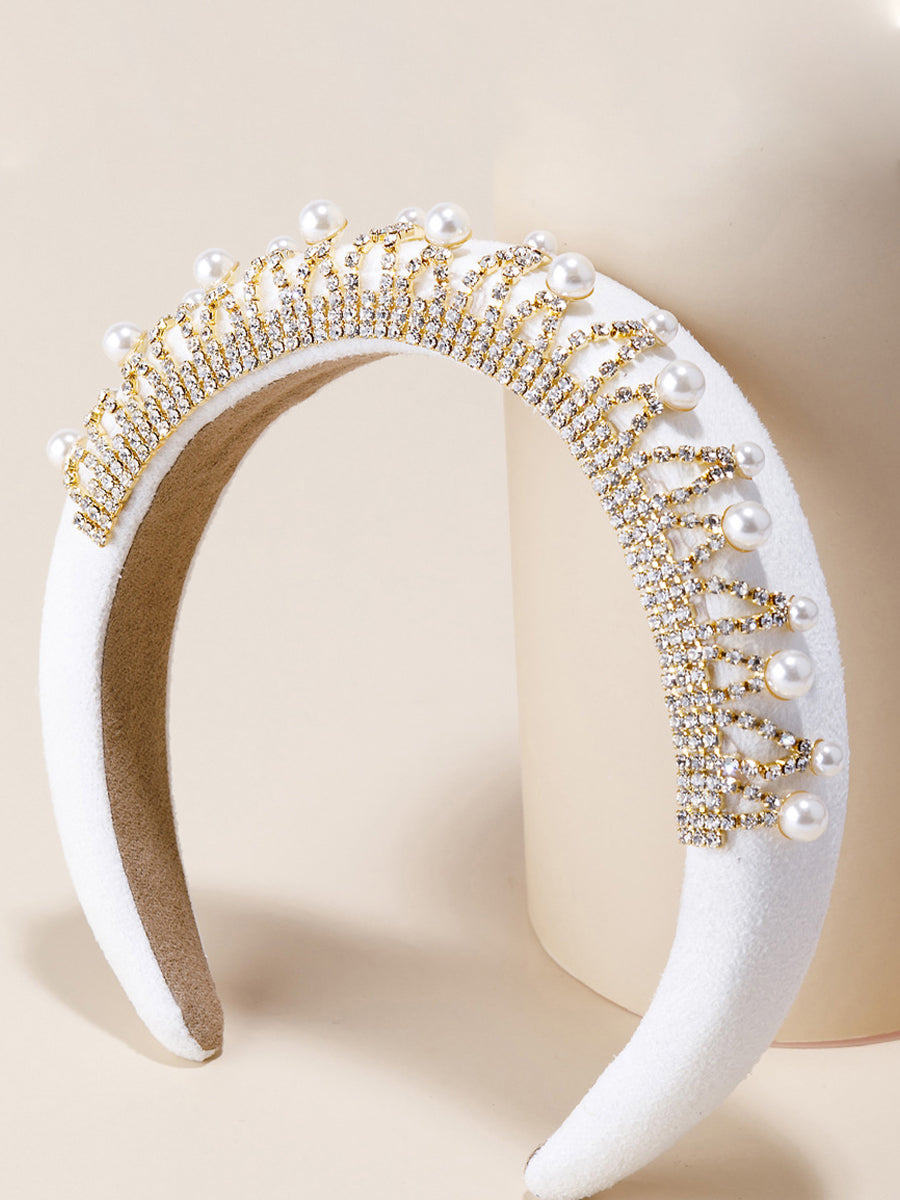 Fabric Rhinestone Baroque Bread Headband｜Awaytr®