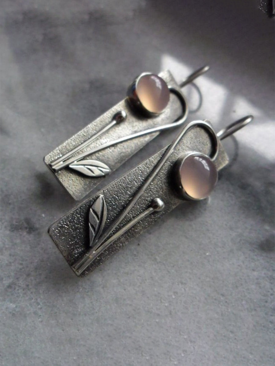 Retro Square Three-dimensional Leaf Earrings｜Awaytr®