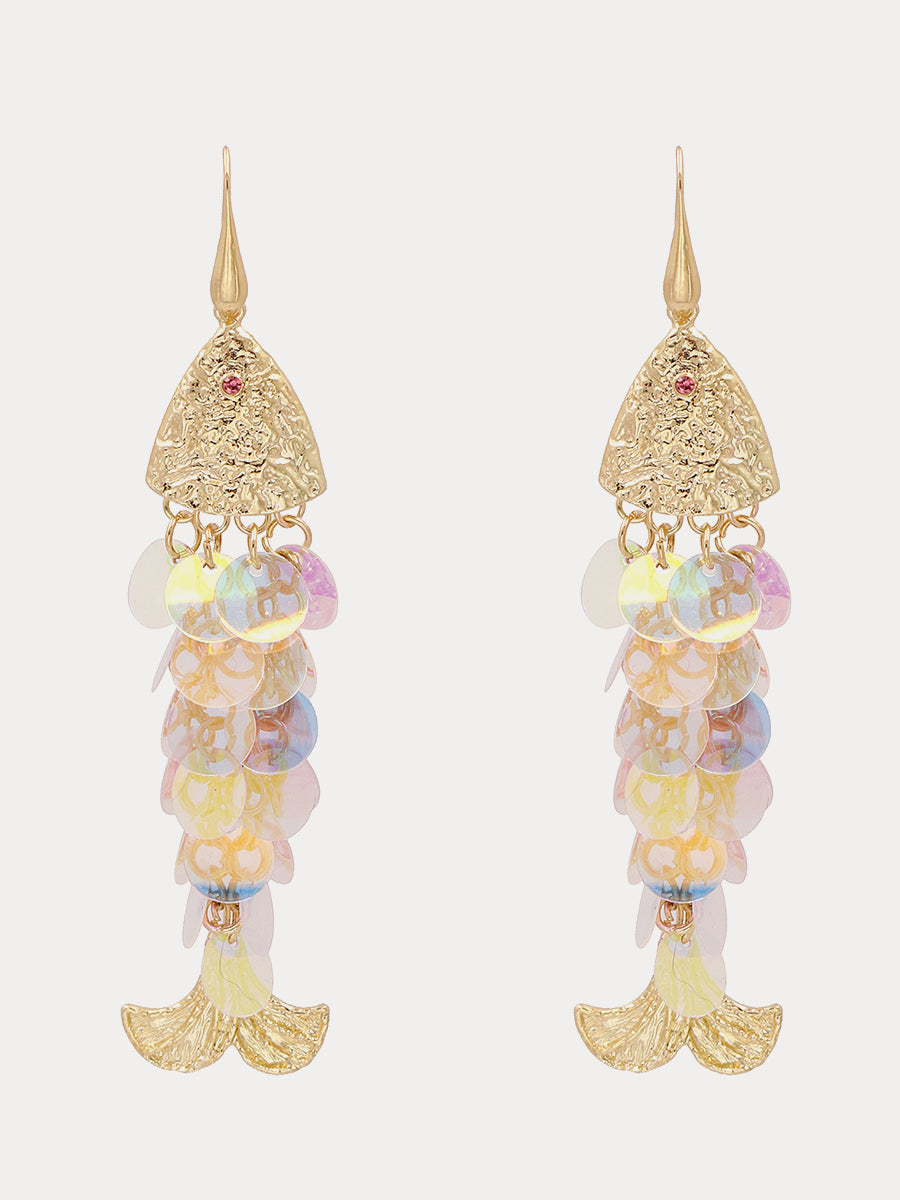 Vintage Fish-shaped Tassel Earrings｜Awaytr®