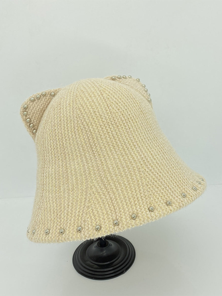 Cute Knitted Fisherman Hat With Cat Ears｜Awaytr®