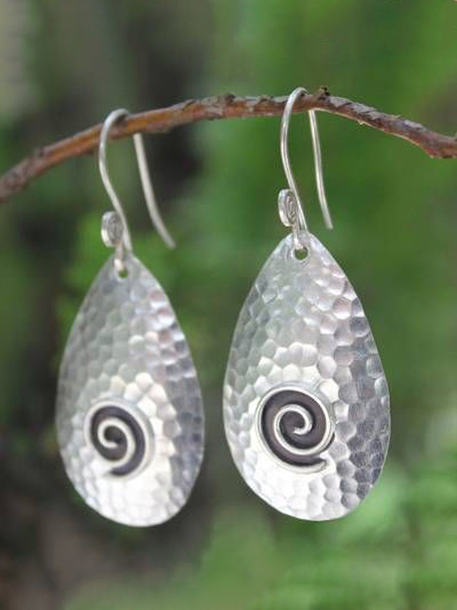 Simple Drop Spiral Pattern Earrings｜Awaytr®