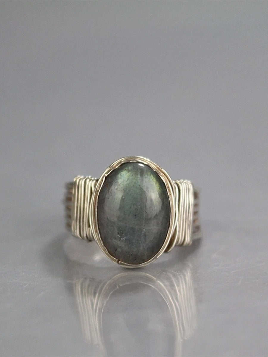 Vintage Winding Natural Stone Ring｜Awaytr®