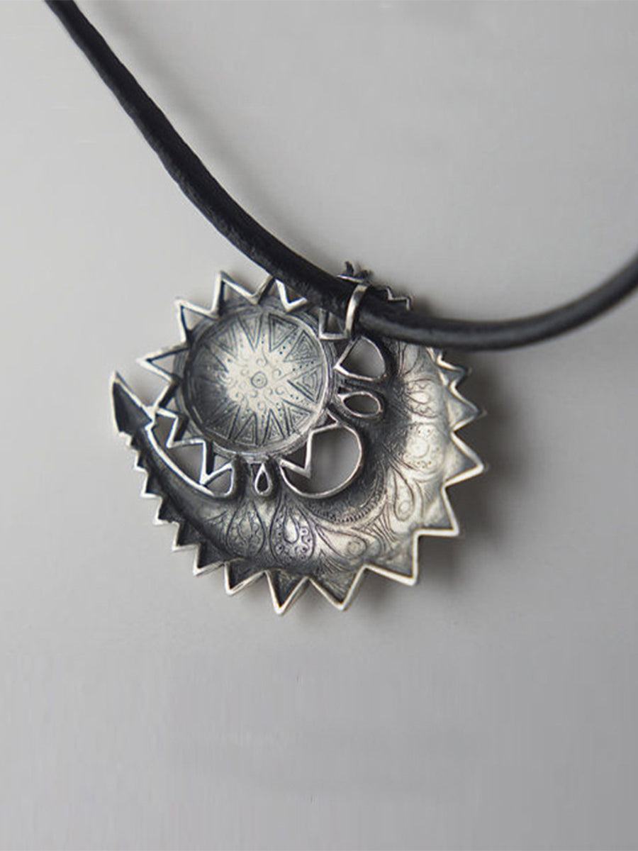 Retro Dragon Simple Sun Necklace｜Awaytr®