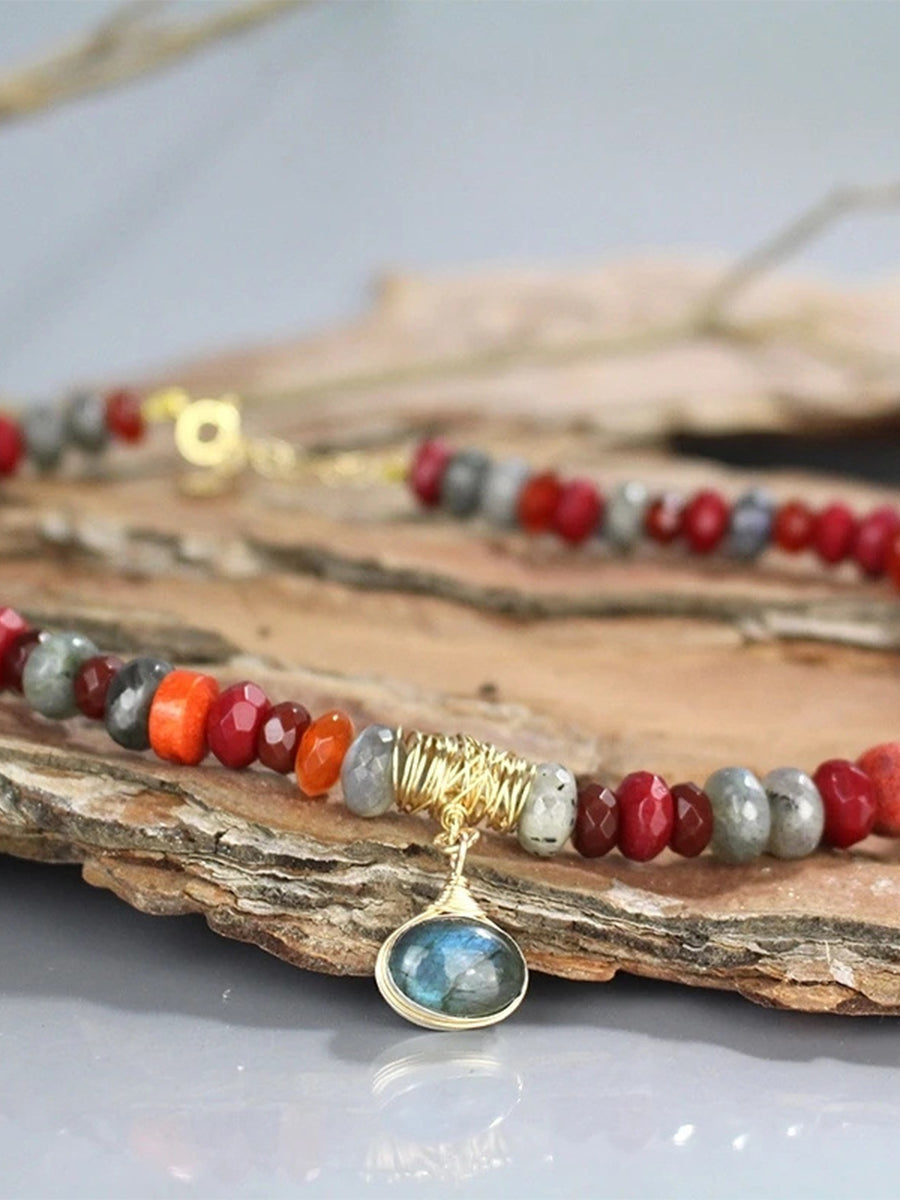 Agate Beaded Necklace｜Awaytr®