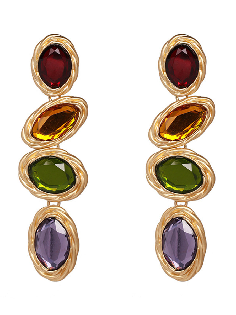 Simple Colorful Zircon Earrings｜Awaytr®