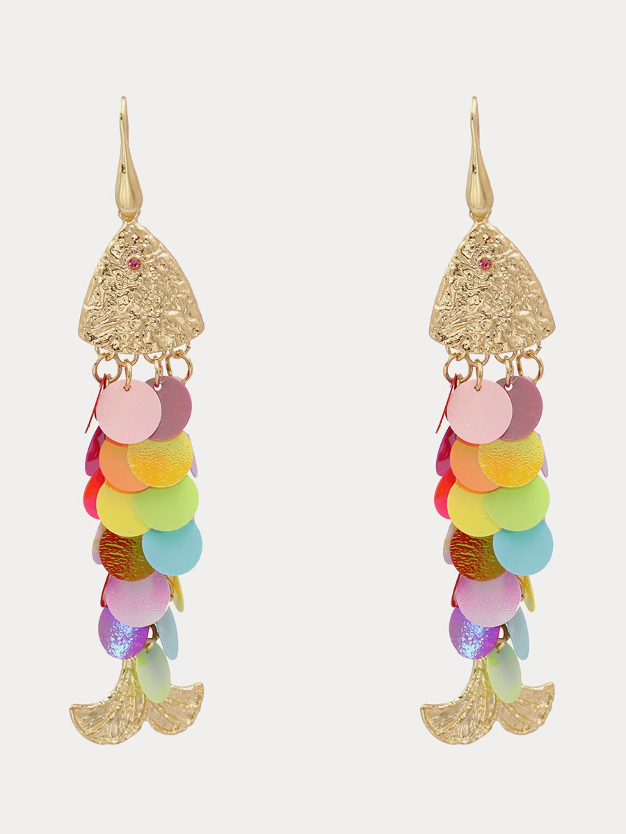 Vintage Fish-shaped Tassel Earrings｜Awaytr®