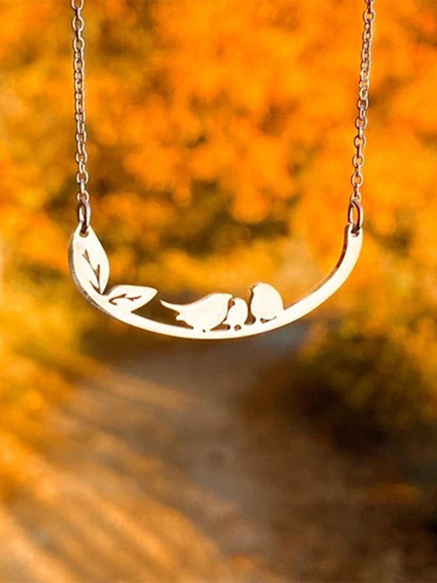 Cute Bird Family Necklace｜Awaytr®