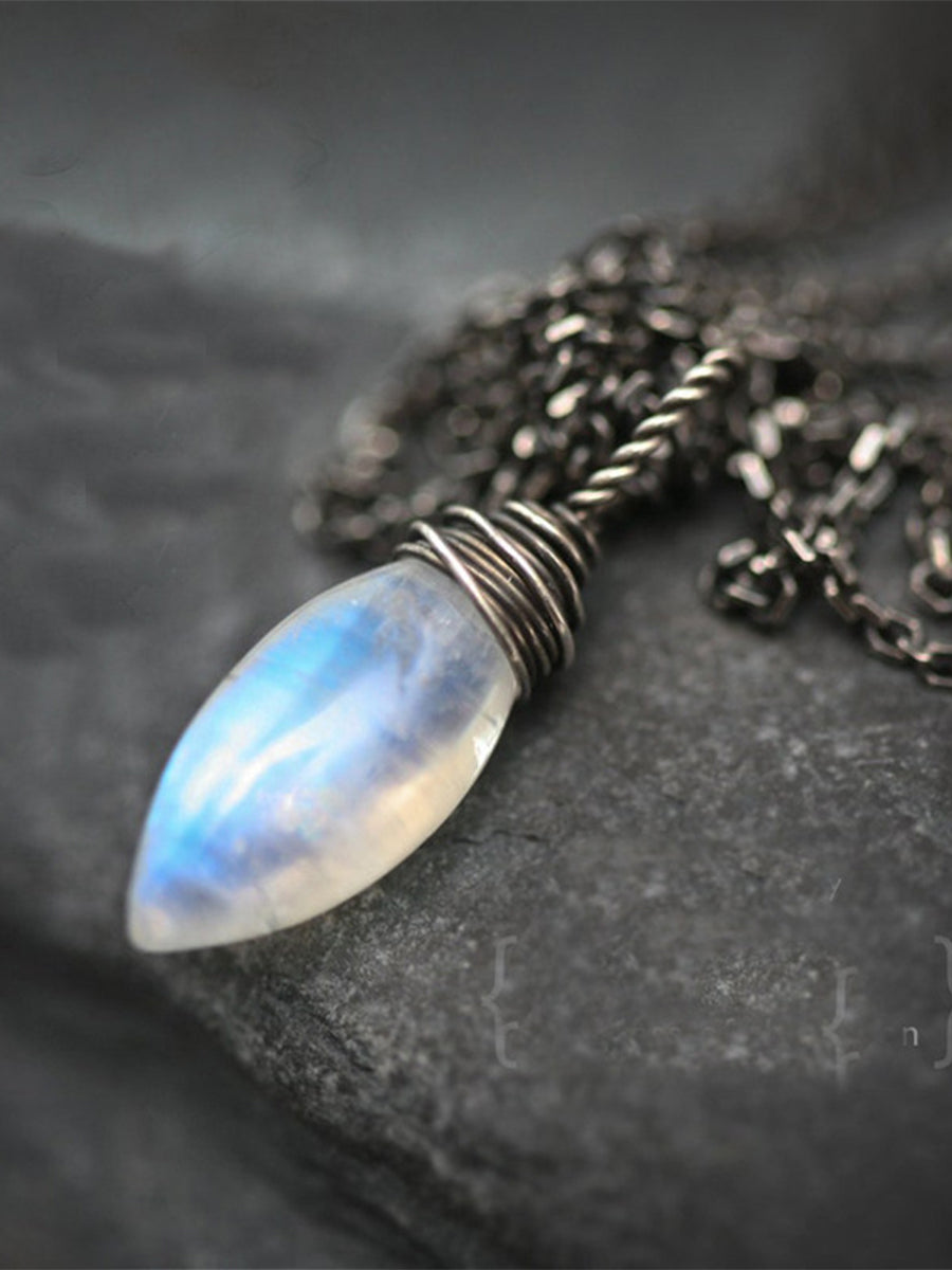 Vintage Silky Moonstone Necklace｜Awaytr®