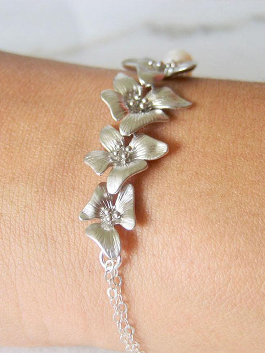 Flower Inlaid Pearl Bracelet｜Awaytr®