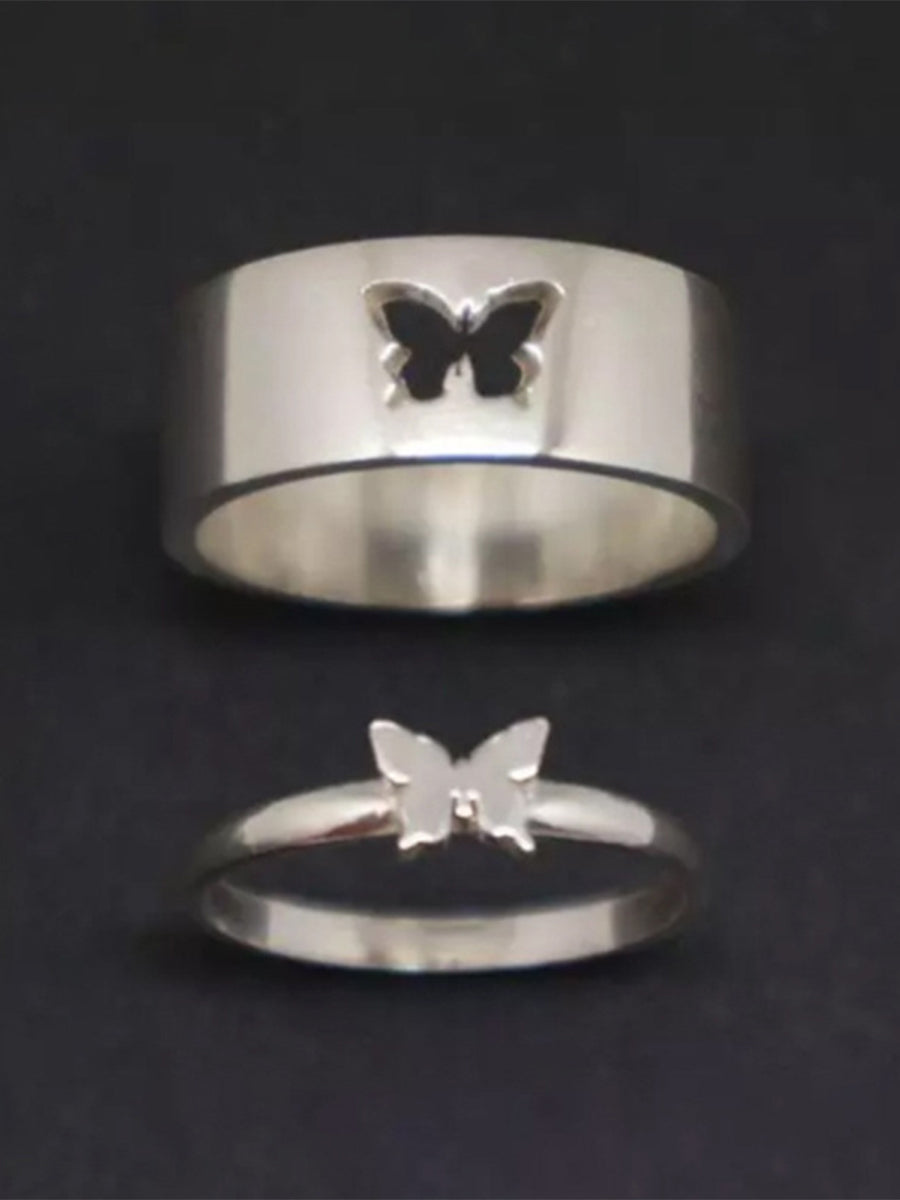 Fashion Hollow Butterfly Couple Open Ring｜Awaytr®