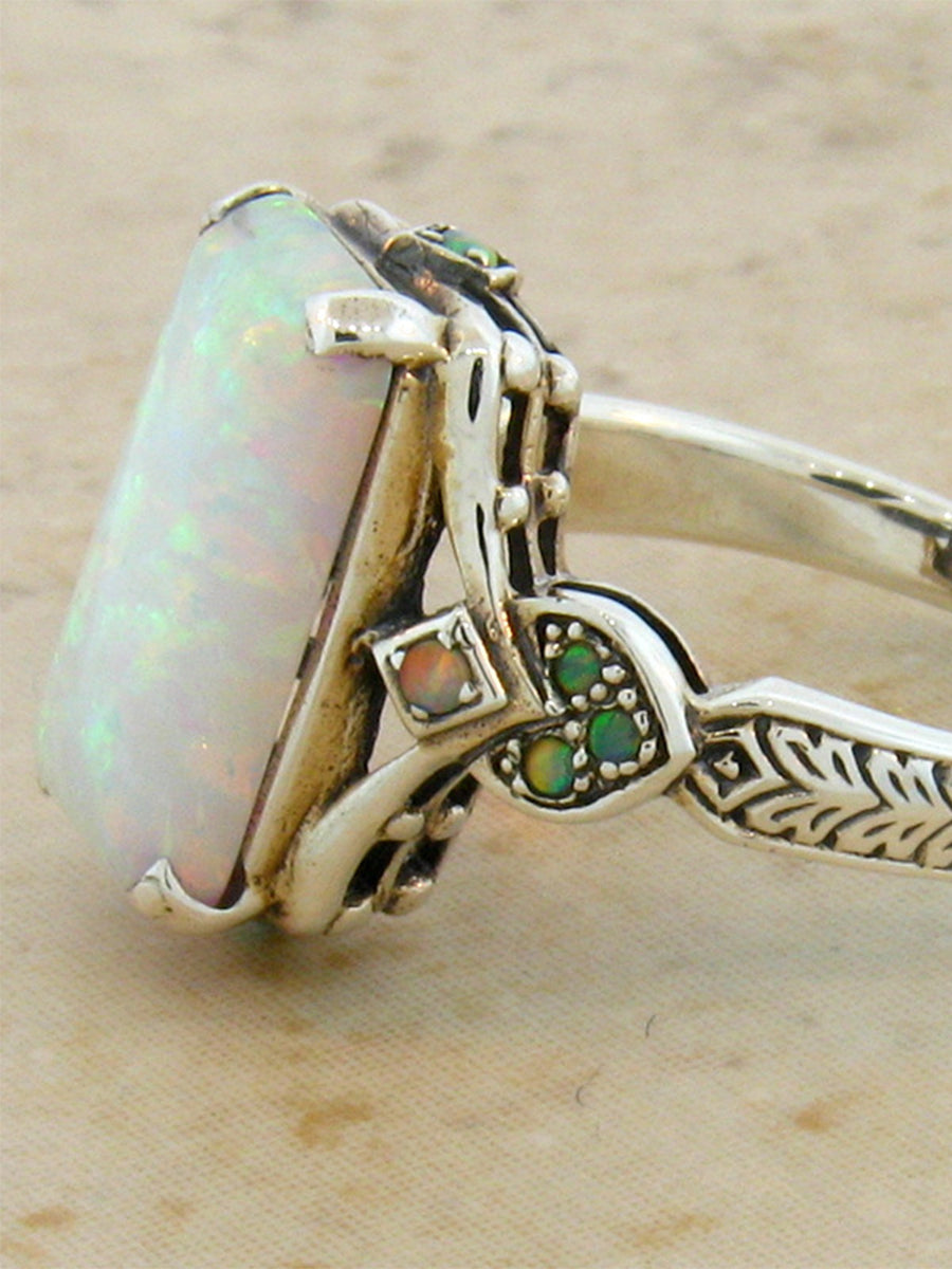 Vintage Mosaic Square Opal Ring｜Awaytr®