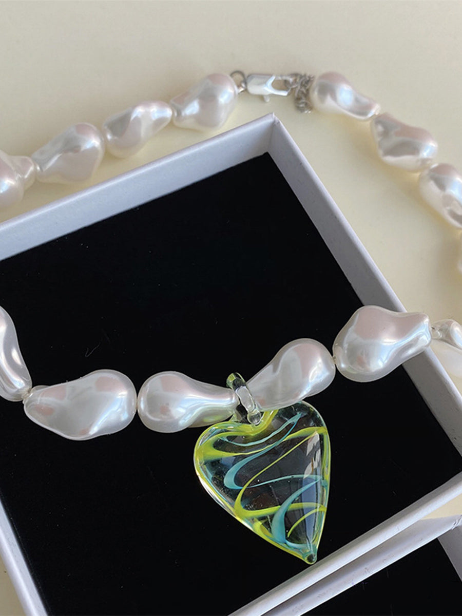 Pearl Transparent Love Necklace｜Awaytr®