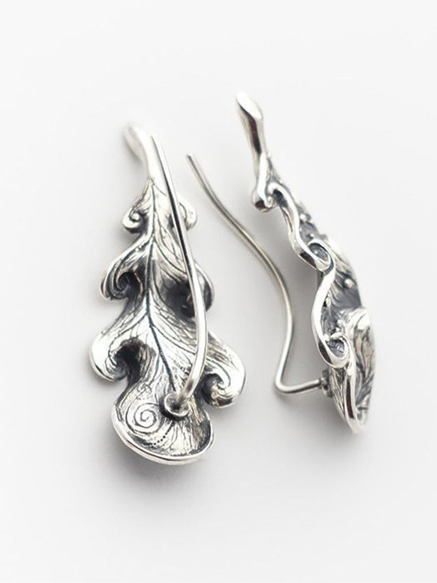 Vintage Oak Leaf Pattern Earrings｜Awaytr®