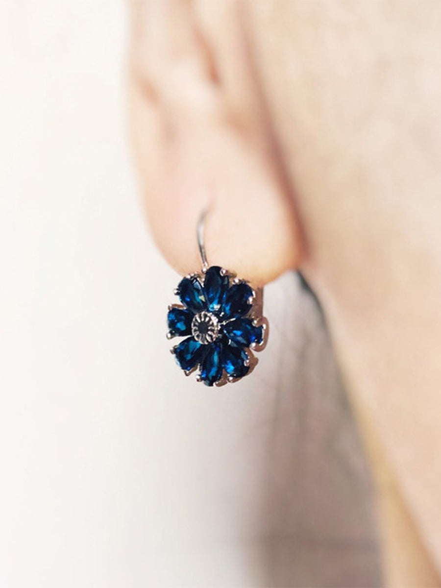 Flower Inlaid Zircon Earrings｜Awaytr®