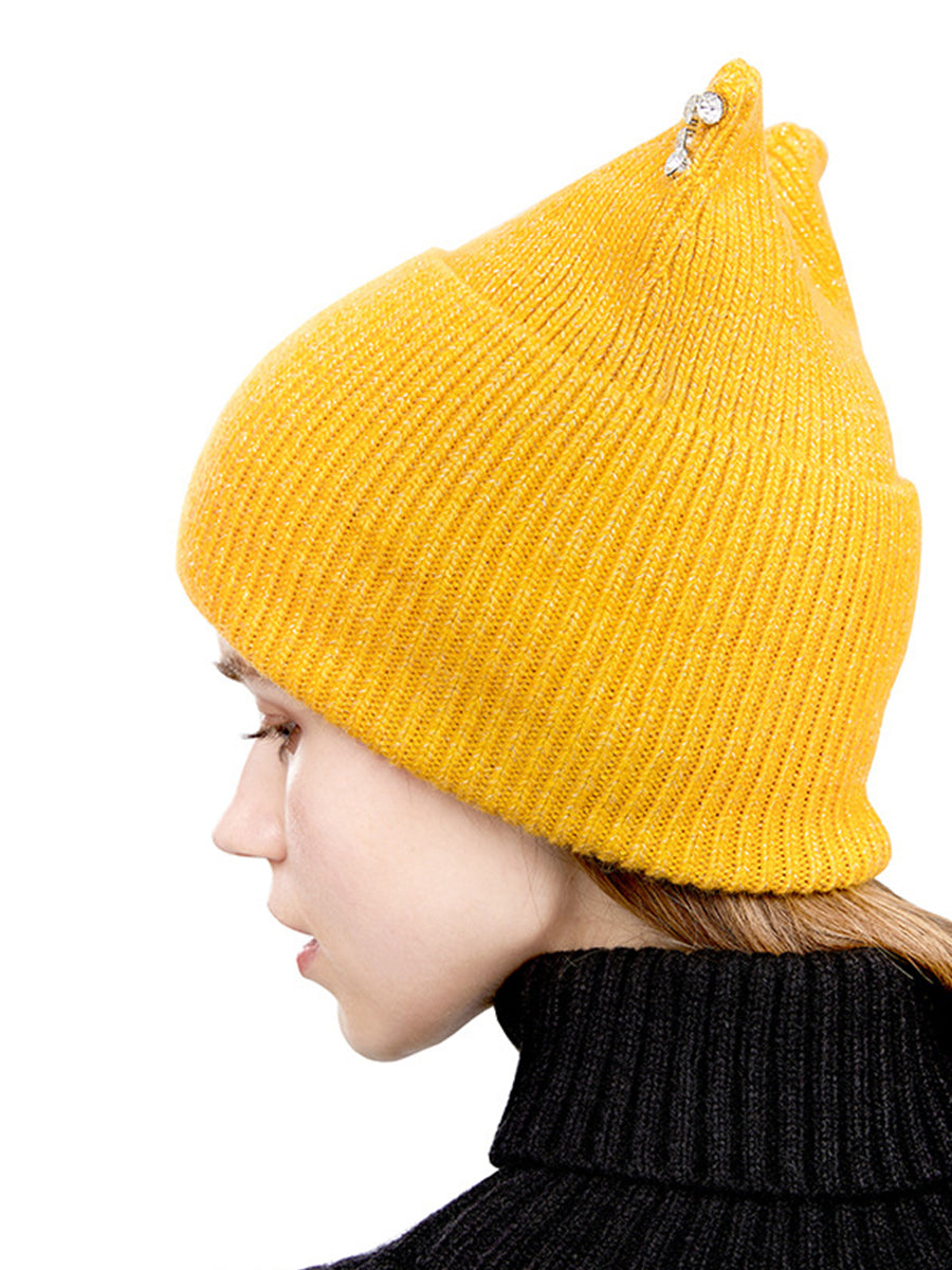 Autumn And Winter Knitted Diamond Hat｜Awaytr®