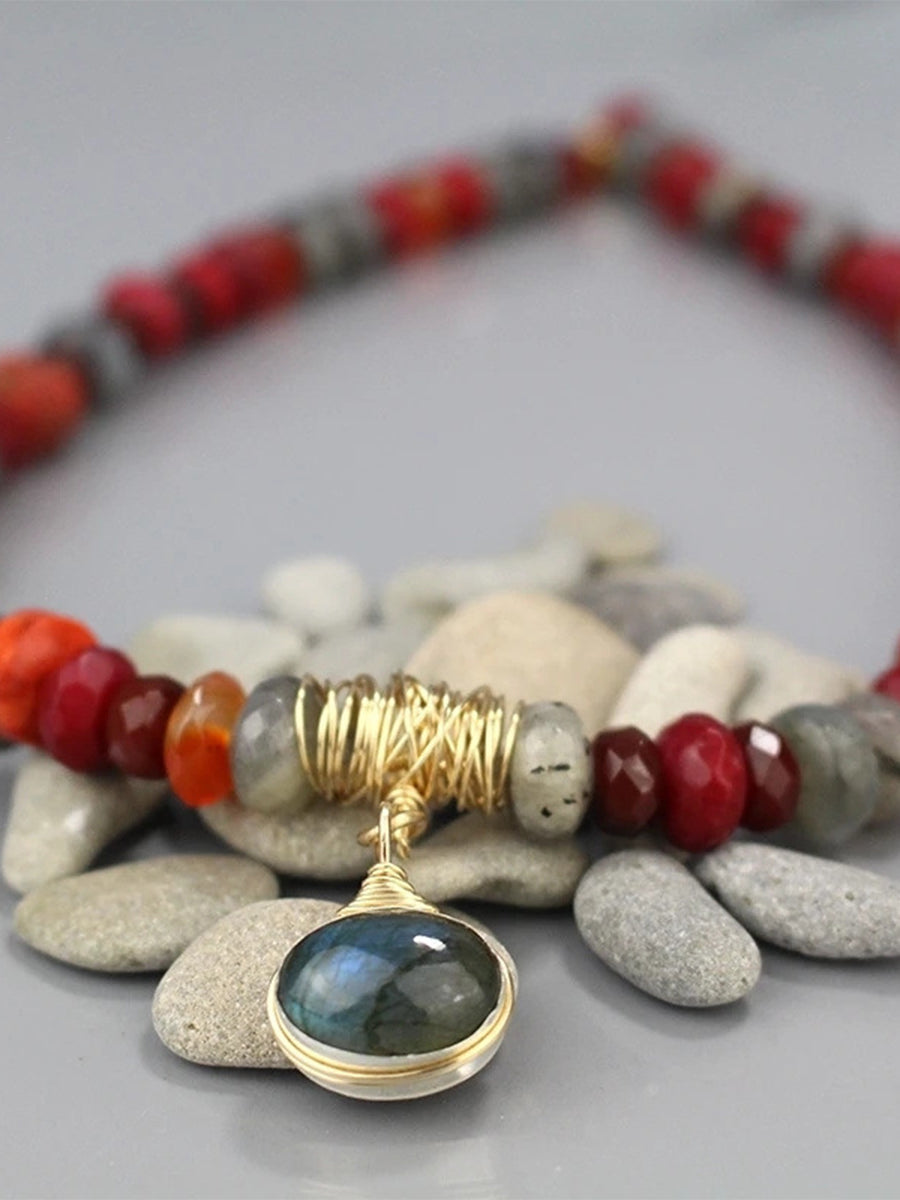 Agate Beaded Necklace｜Awaytr®