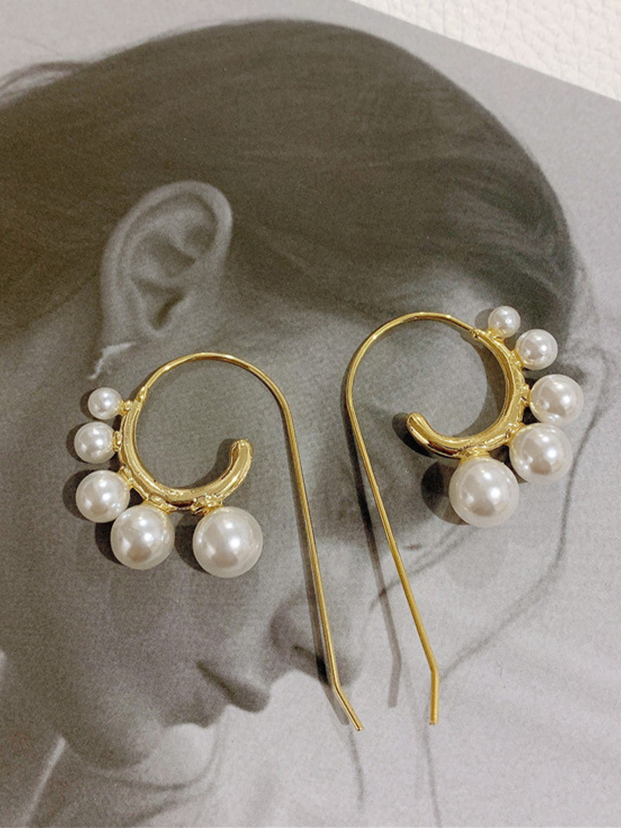 Gradient Size Pearl Earrings｜Awaytr®