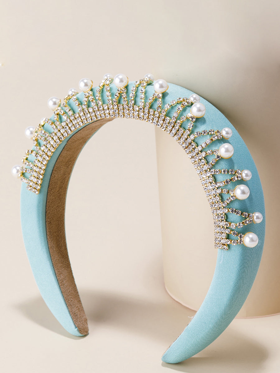 Fabric Rhinestone Baroque Bread Headband｜Awaytr®