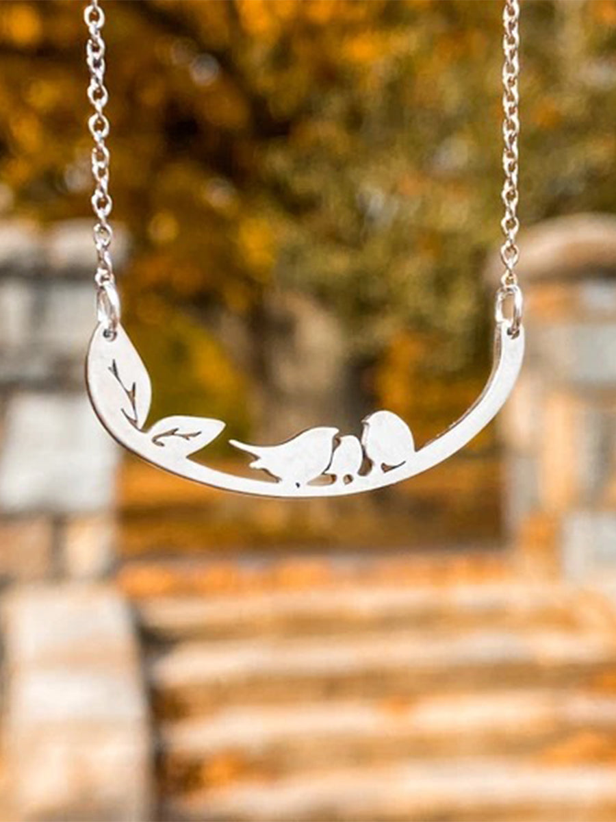 Cute Bird Family Necklace｜Awaytr®