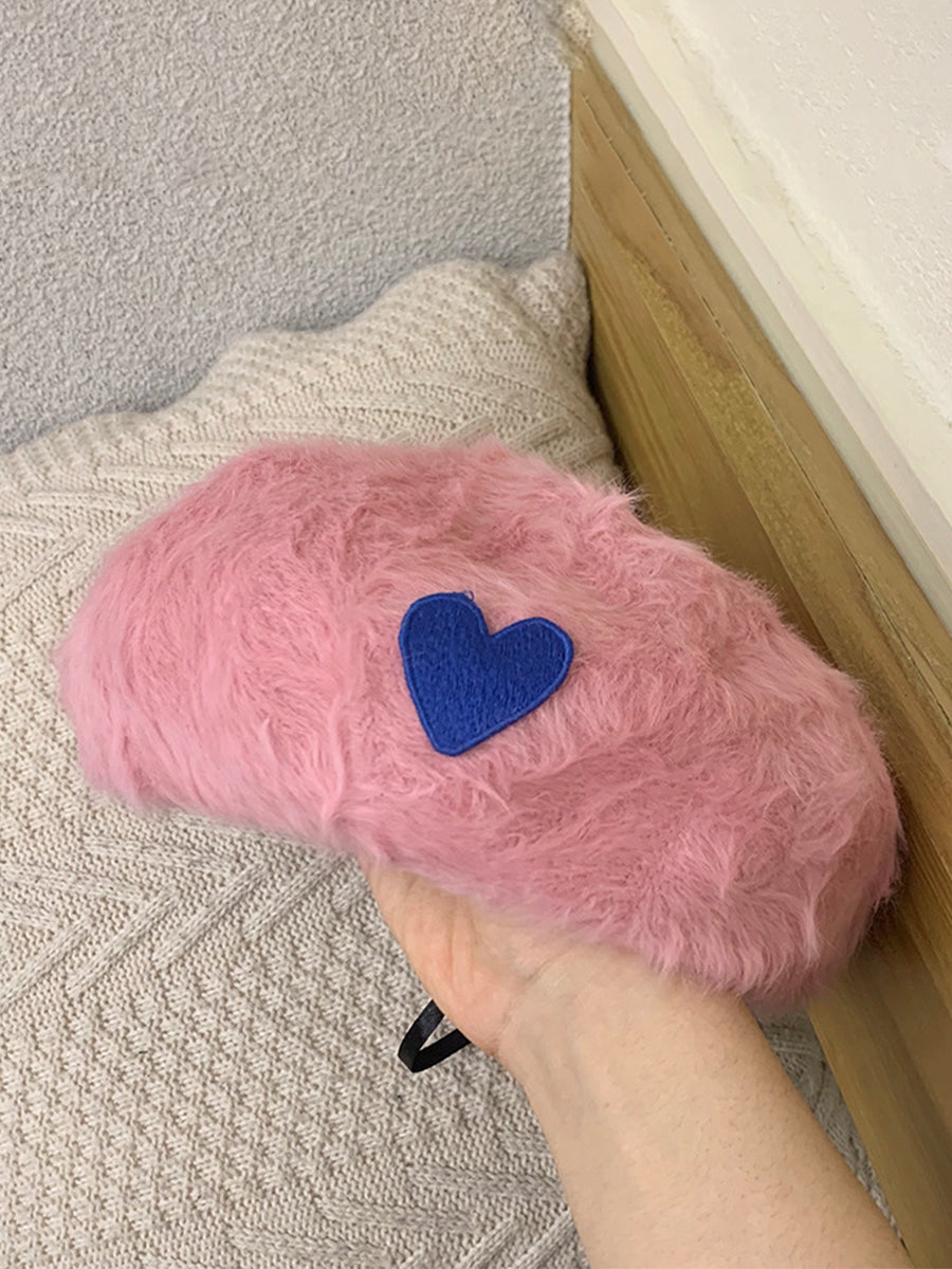 Heart-shaped Rabbit Fur Beret Hat｜Awaytr®