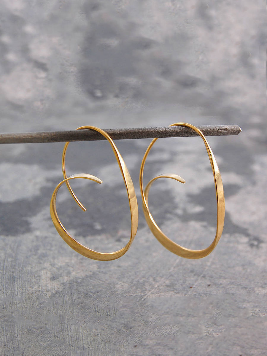 Geometric Irregular Flat Line Earrings｜Awaytr®