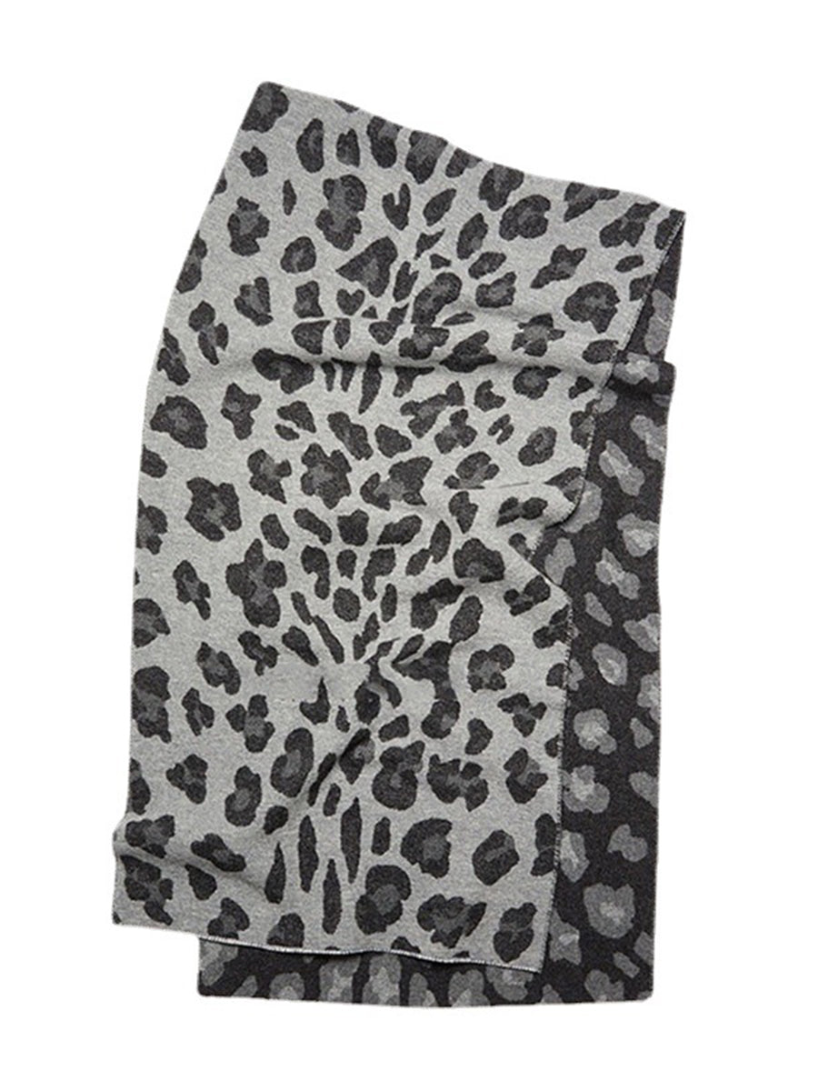 Cashmere Leopard Print Thermal Scarf｜Awaytr®