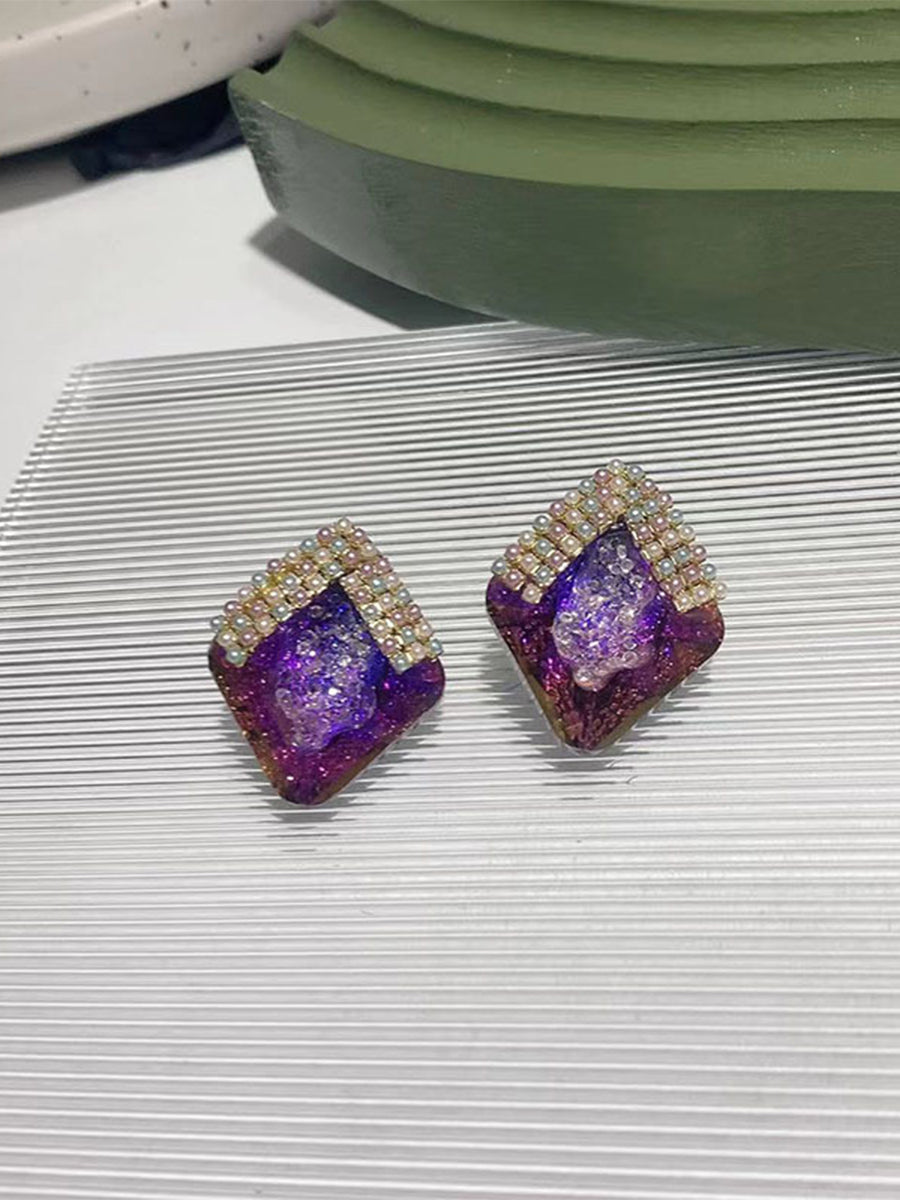 Colorful Gemstone Crystal Earrings｜Awaytr®