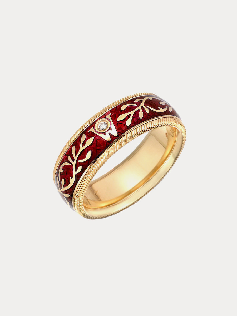 Vintage Red Twist Inlaid Zircon Ring｜Awaytr®