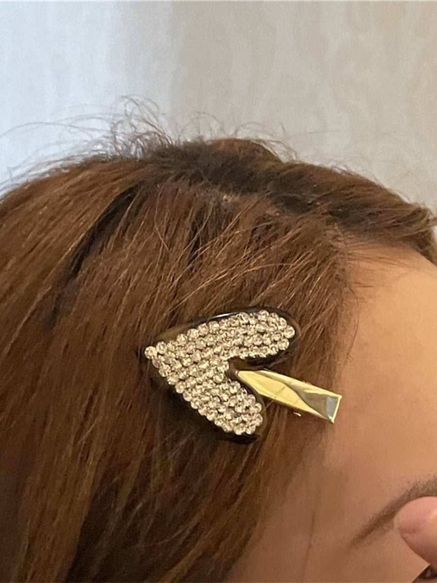 Heart Shaped Rhinestone Hair Clip｜Awaytr®