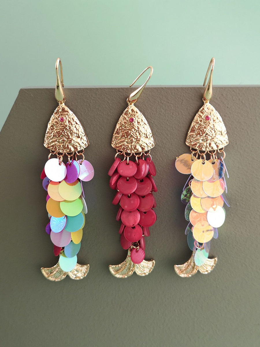 Vintage Fish-shaped Tassel Earrings｜Awaytr®