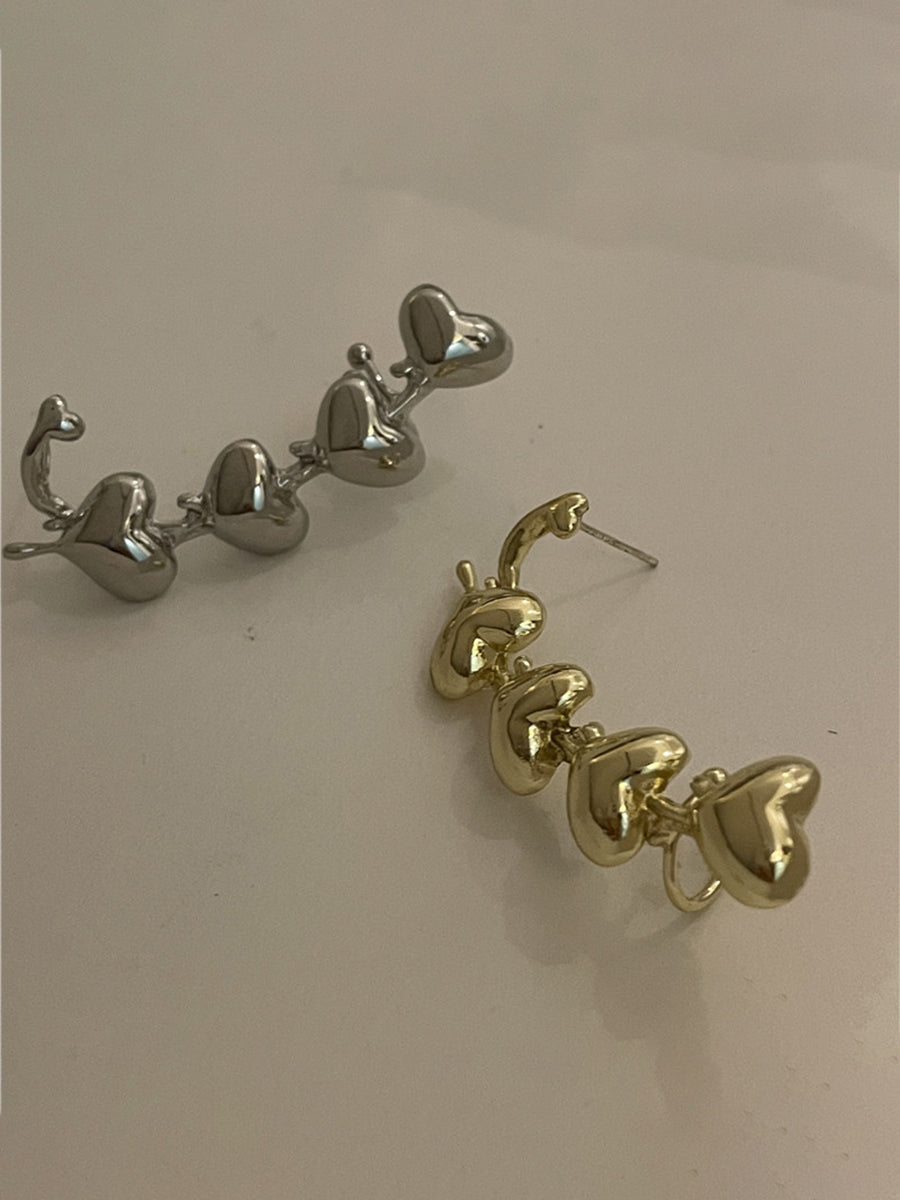 Simple Metal Heart-shaped Non-pierced Ear Bone Clip｜Awaytr®