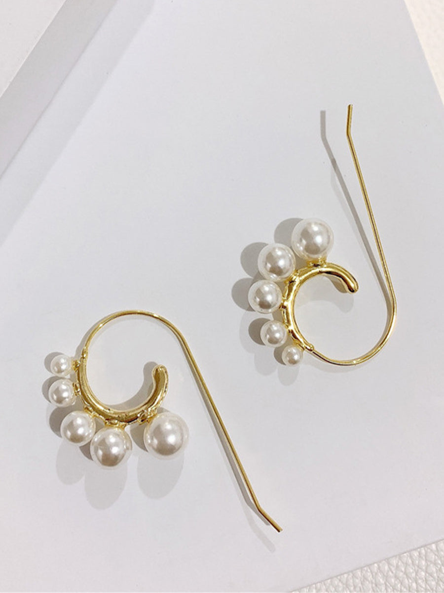 Gradient Size Pearl Earrings｜Awaytr®