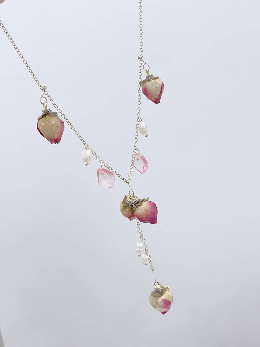 Pearl Preserved Flower Necklace｜Awaytr®