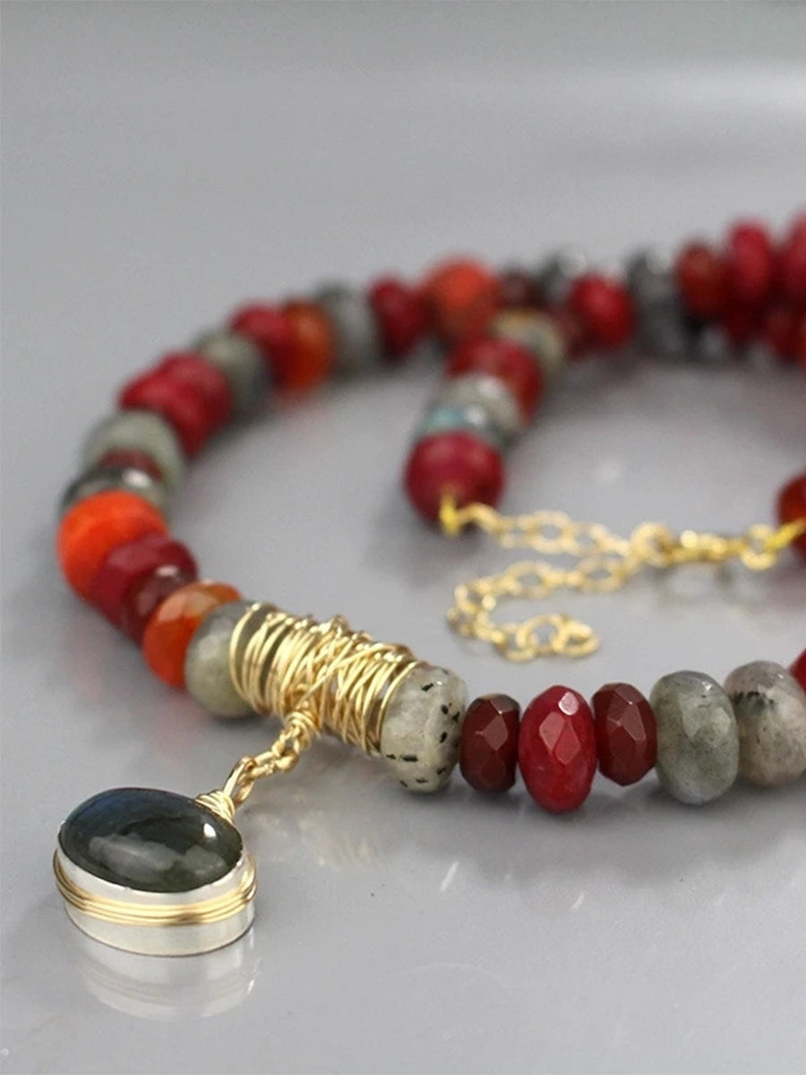 Agate Beaded Necklace｜Awaytr®