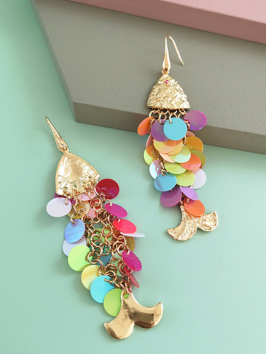 Vintage Fish-shaped Tassel Earrings｜Awaytr®