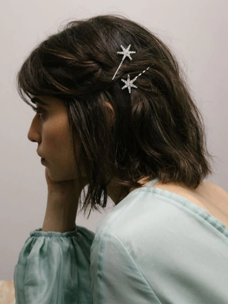 Stars And Moon Flashing Diamond Clips｜Awaytr®