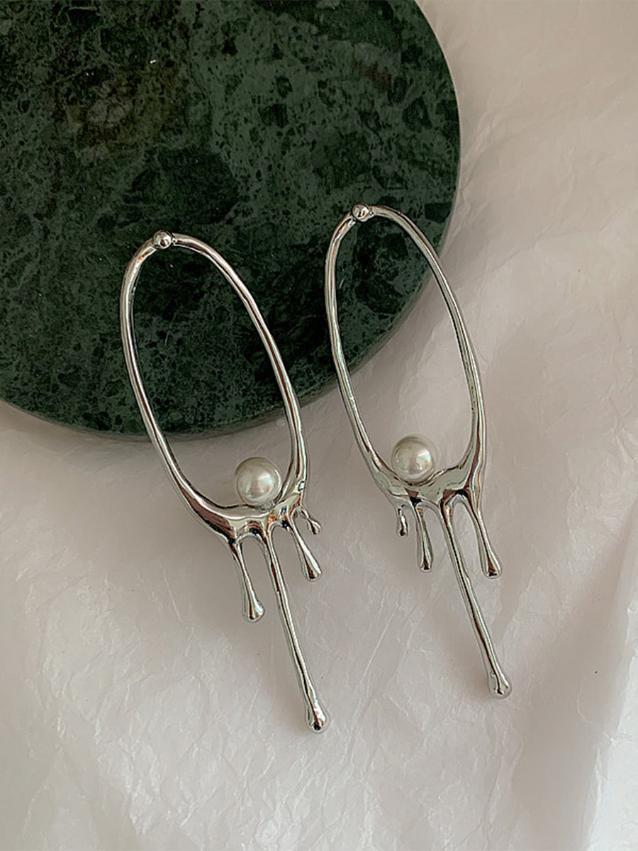 Oval Pearl Earrings｜Awaytr®