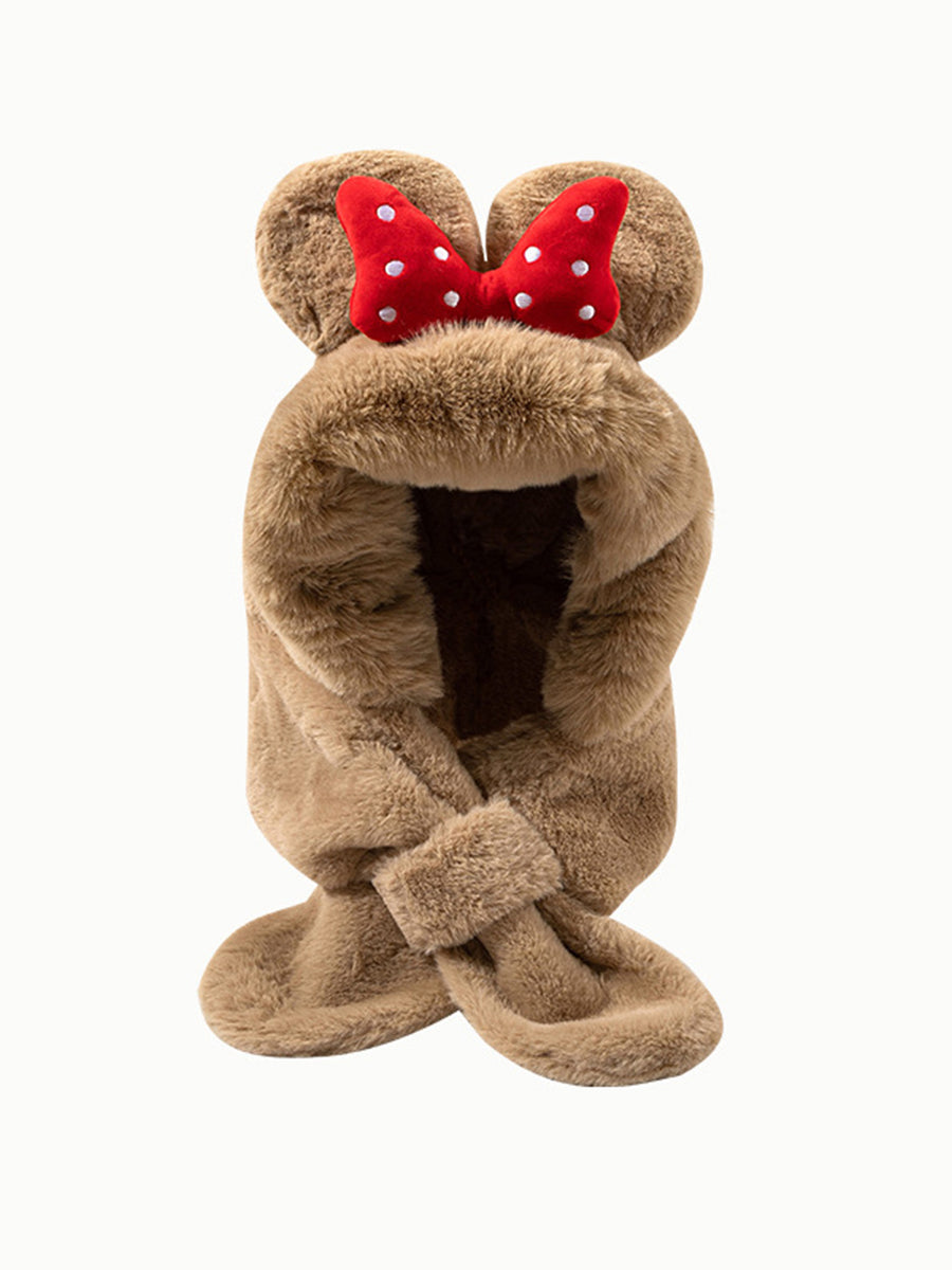 Cute Bear Ears Windproof Plush Hat｜Awaytr®