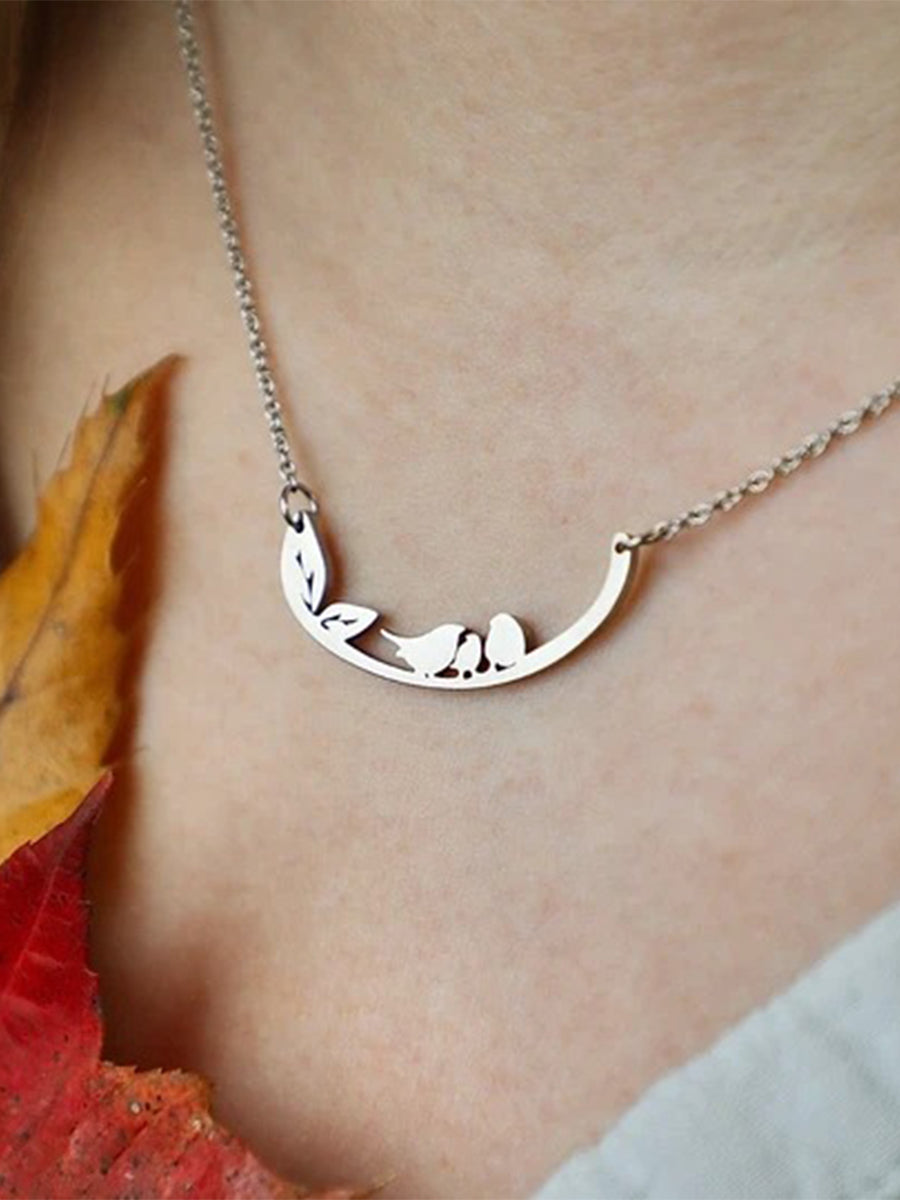 Cute Bird Family Necklace｜Awaytr®