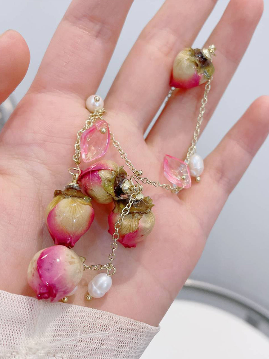 Pearl Preserved Flower Necklace｜Awaytr®