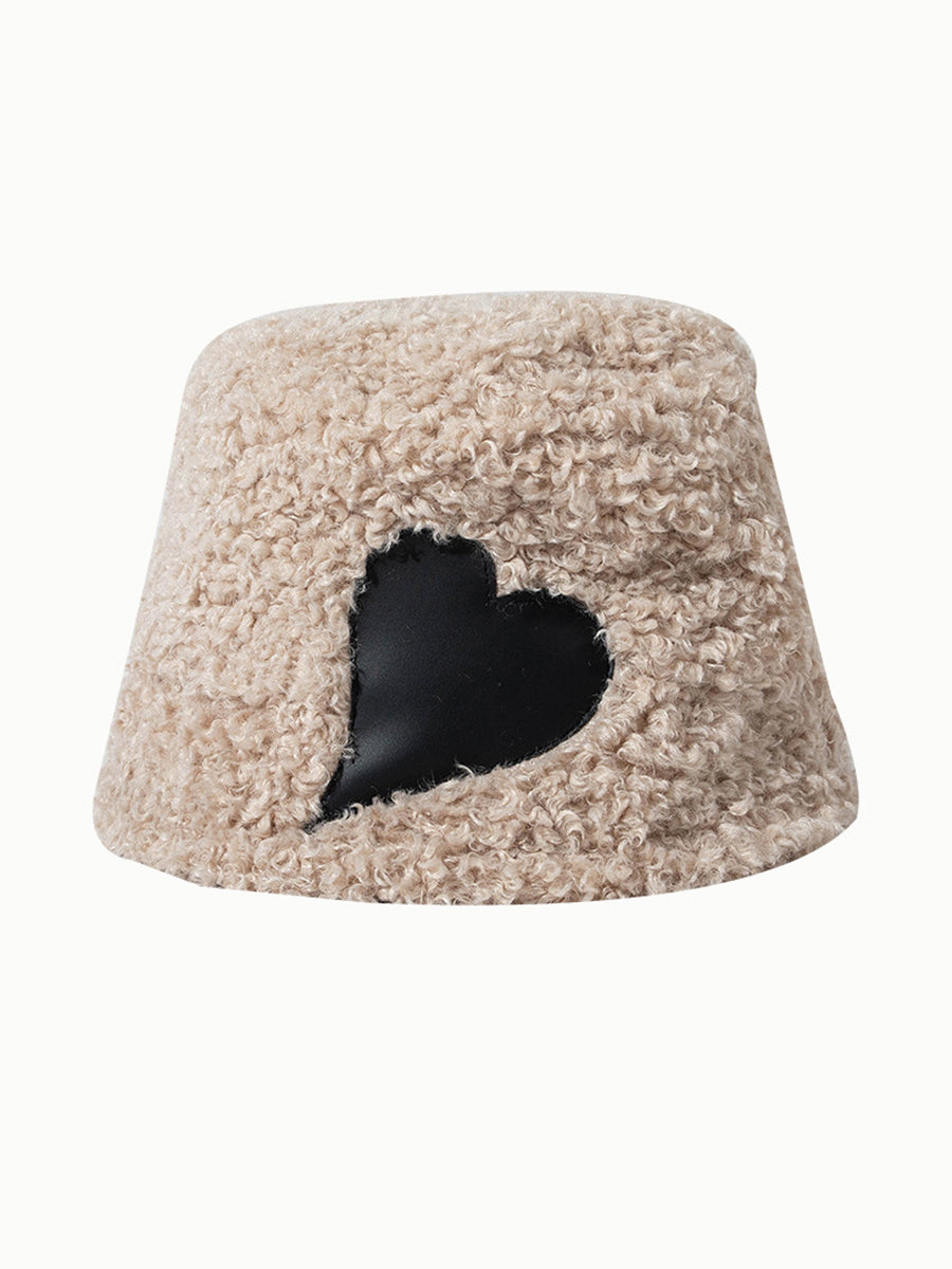 Heart-shaped Lamb Wool Fisherman Hat｜Awaytr®