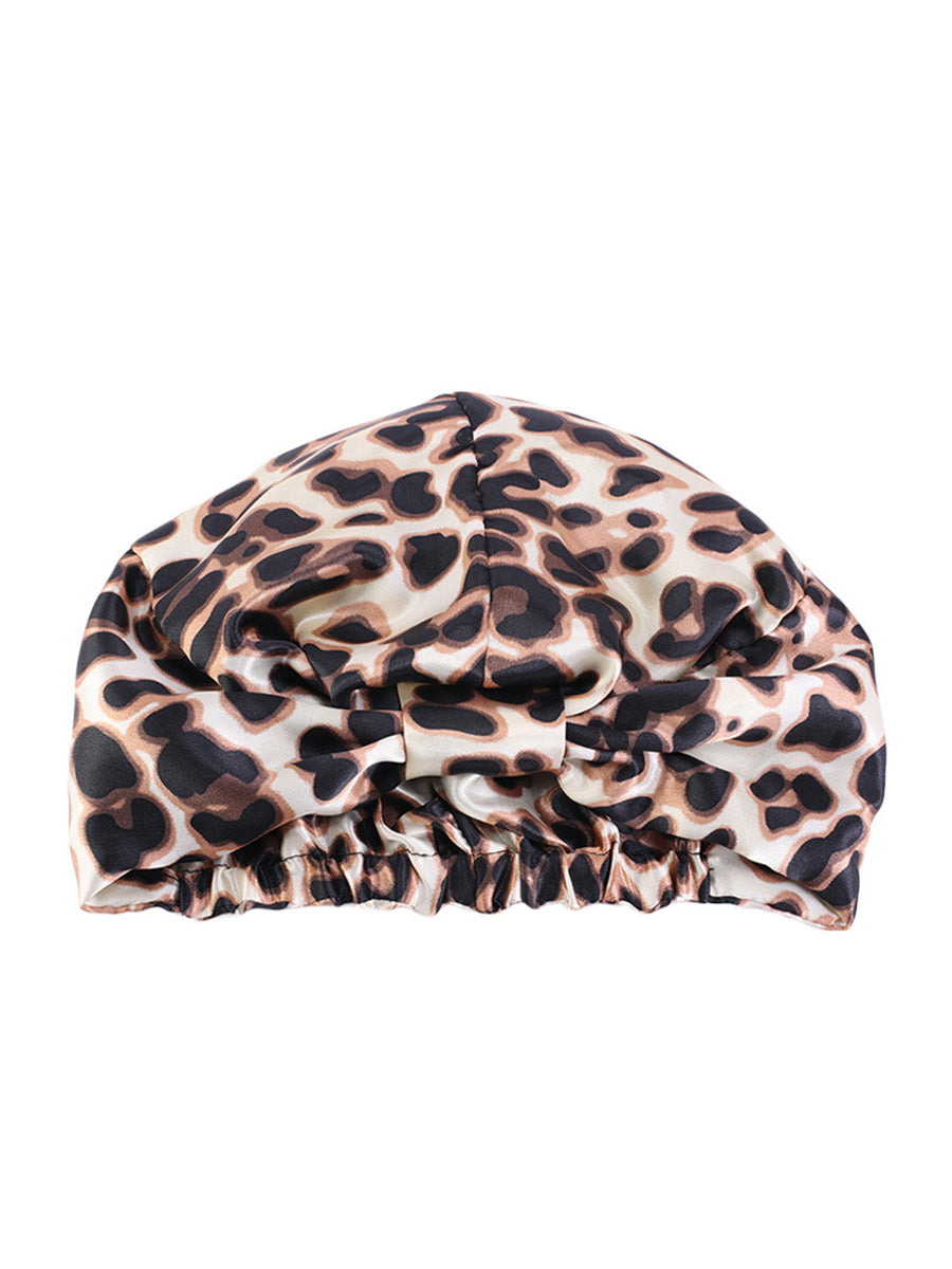 Printed Imitation Silk Knotted Nightcap｜Awaytr®