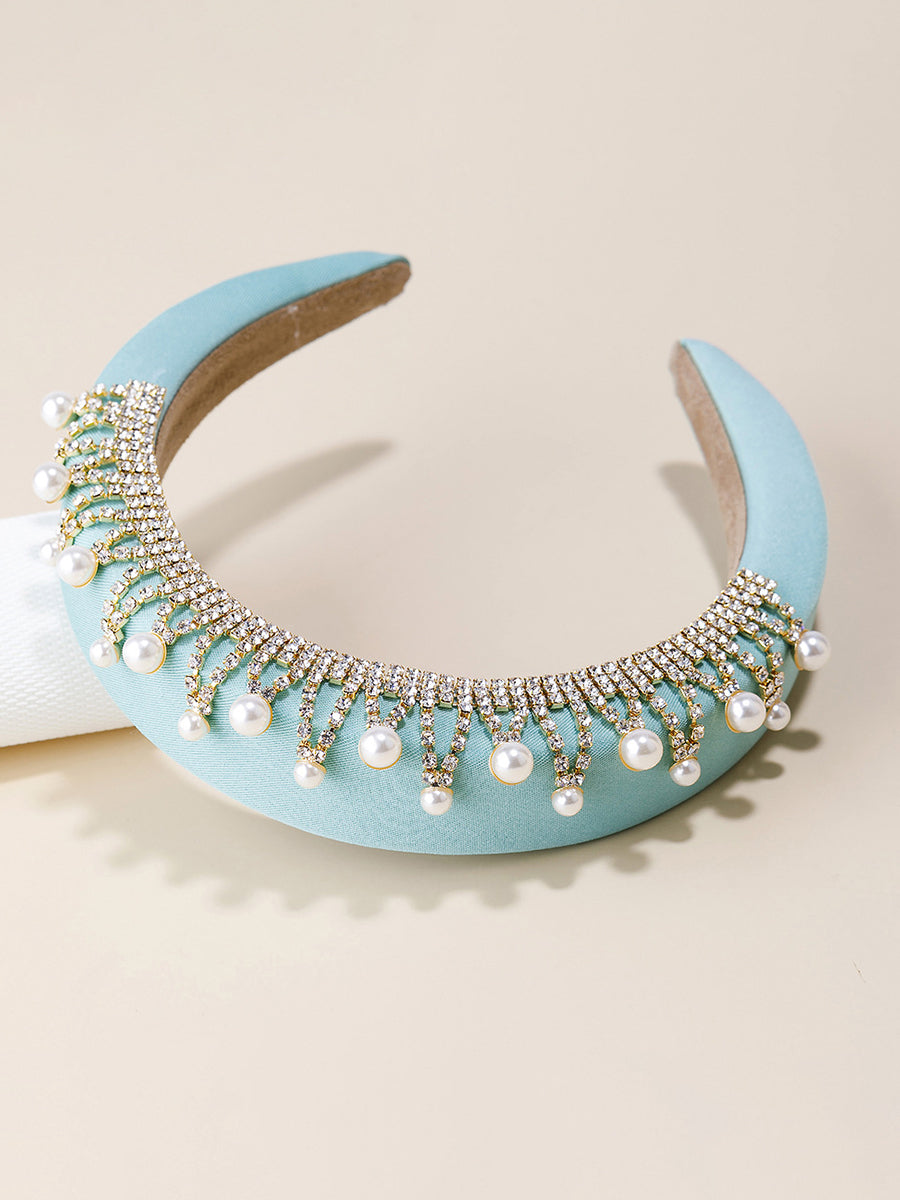 Fabric Rhinestone Baroque Bread Headband｜Awaytr®