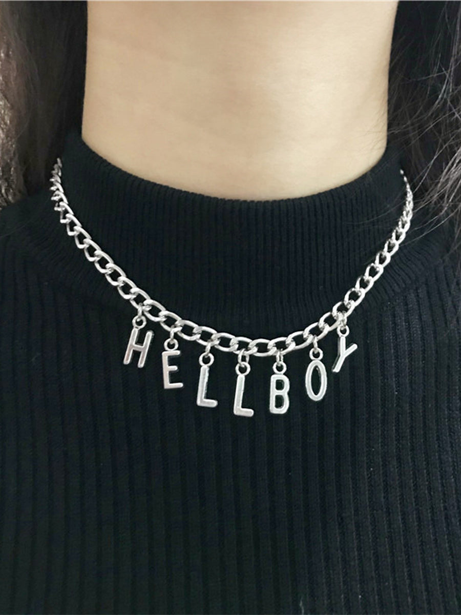 Hip Hop Letter Hellboy Necklace｜Awaytr®